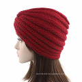 Women Knitted Hat Cross Crochet Turban Bonnet Dome Winter India Cap Warm Hat (HW129)